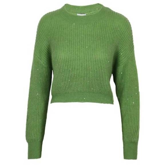 NEW LUCY PARIS margo glitter sweater in green - Picture 2 of 3